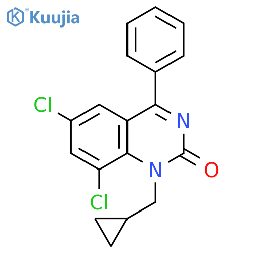 2(1H)-Quinazolinone, 6,8-dichloro-1-(cyclopropylmethyl)-4-phenyl- structure