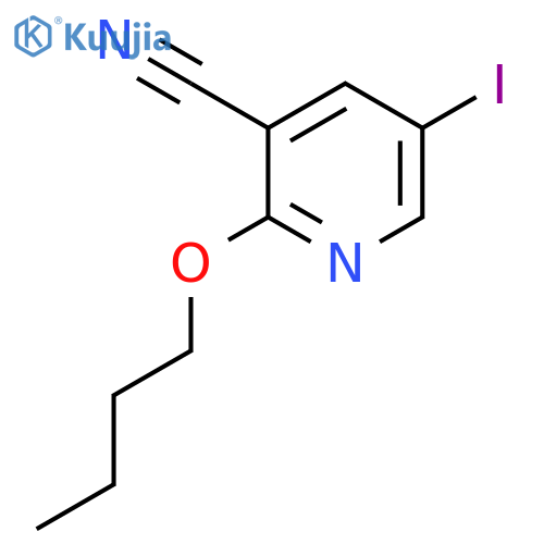 2-Butoxy-5-iodo-nicotinonitrile structure