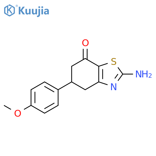 2-amino-5-(4-methoxyphenyl)-4,5,6,7-tetrahydro-1,3-benzothiazol-7-one structure