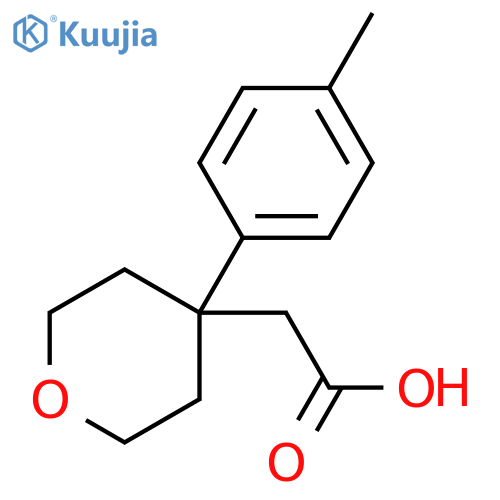 2-(4-p-Tolyl-tetrahydro-2H-pyran-4-yl)acetic acid structure