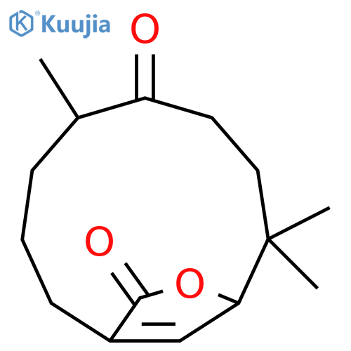 11-Oxabicyclo[8.2.1]tridec-1(13)-ene-6,12-dione, 5,9,9-trimethyl- structure