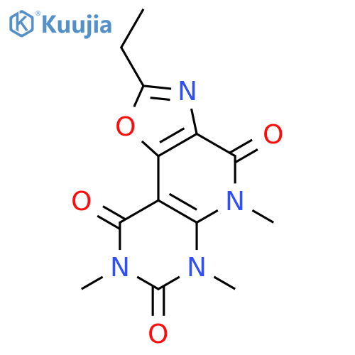 2-ethyl-5,6,8-trimethyl[1,3]oxazolo[5',4':4,5]pyrido[2,3-d]pyrimidine-4,7,9(5H,6H,8H)-trione structure