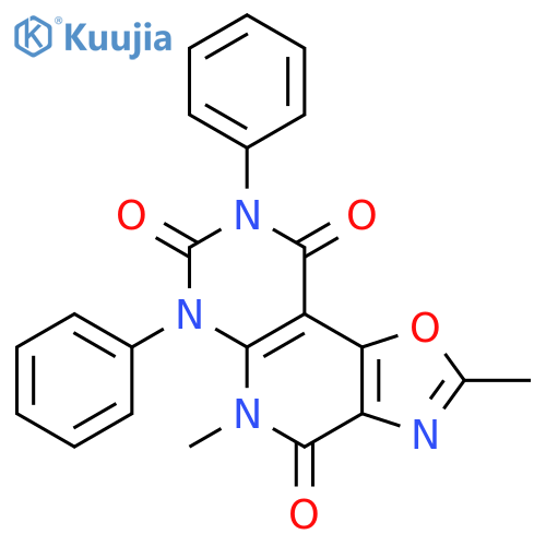 2,5-dimethyl-6,8-diphenyl[1,3]oxazolo[5'',4'':4,5]pyrido[2,3-d]pyrimidine-4,7,9(5H,6H,8H)-trione structure