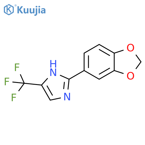 1H-Imidazole, 2-(1,3-benzodioxol-5-yl)-4-(trifluoromethyl)- structure
