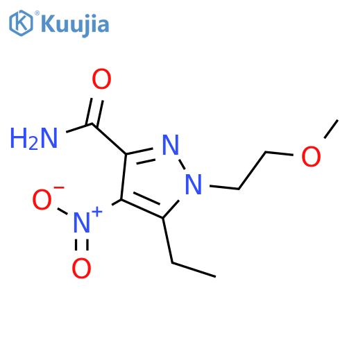 1H-Pyrazole-3-carboxamide, 5-ethyl-1-(2-methoxyethyl)-4-nitro- structure