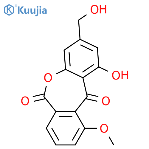 1,9-Dihydroxy-3-(hydroxymethyl)-10-methoxydibenz[b,e]oxepin-6,11-dione; 9-Deoxy structure