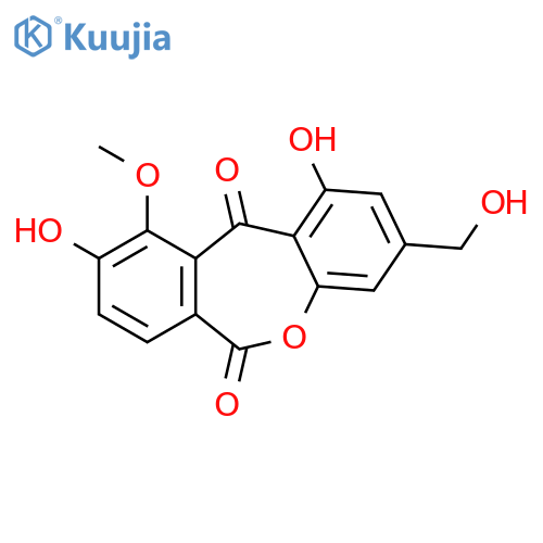 1,9-Dihydroxy-3-(hydroxymethyl)-10-methoxydibenz[b,e]oxepin-6,11-dione structure