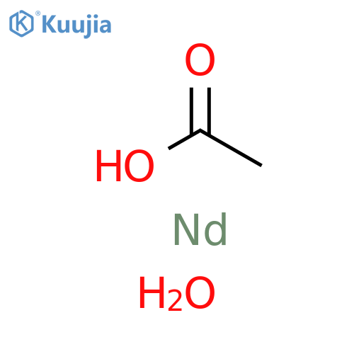 Neodymium acetate hydrate structure
