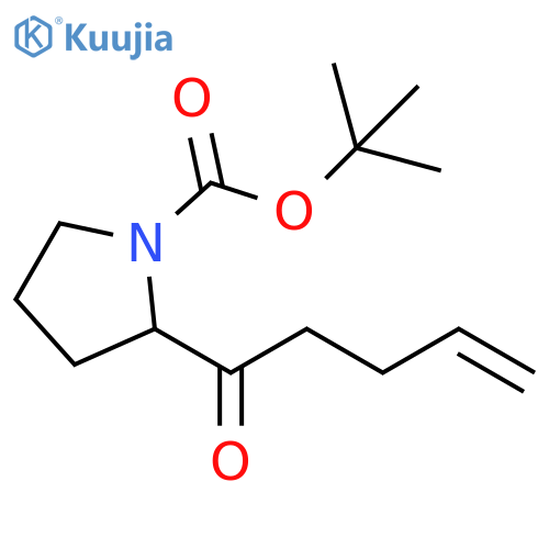 1-Pyrrolidinecarboxylic acid, 2-(1-oxo-4-penten-1-yl)-, 1,1-dimethylethyl ester structure