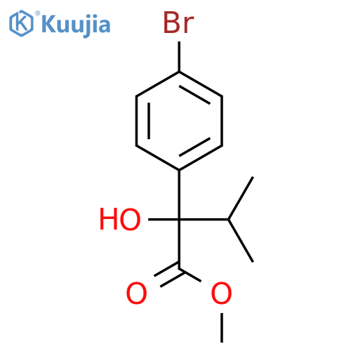 methyl 2-(4'-bromophenyl)-2-hydroxy-3-methylbutanoate structure
