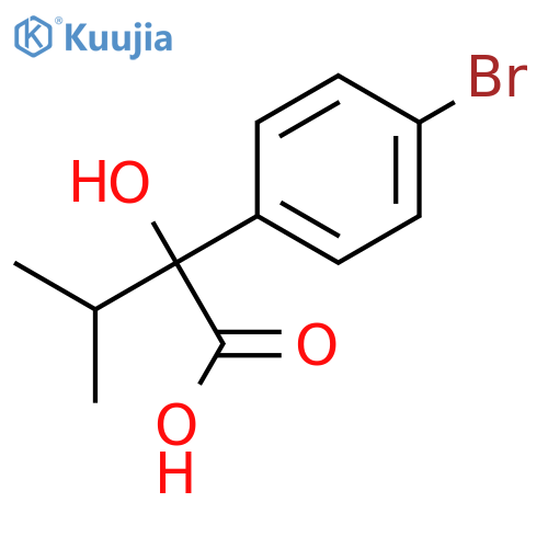 2-(4'-bromophenyl)-2-hydroxy-3-methylbutanoic acid structure