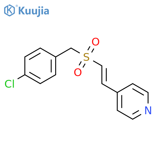 Pyridine, 4-[(1E)-2-[[(4-chlorophenyl)methyl]sulfonyl]ethenyl]- structure