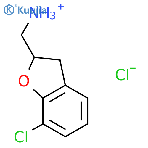2-Benzofuranmethanamine,7-chloro-2,3-dihydro-, hydrochloride (1:1) structure