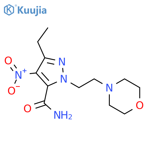 1H-Pyrazole-5-carboxamide, 3-ethyl-1-[2-(4-morpholinyl)ethyl]-4-nitro- structure