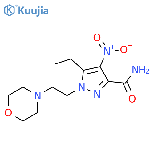 1H-Pyrazole-3-carboxamide, 5-ethyl-1-[2-(4-morpholinyl)ethyl]-4-nitro- structure