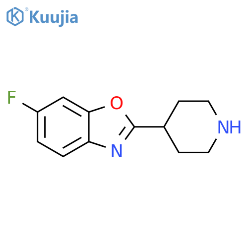 Benzoxazole, 6-fluoro-2-(4-piperidinyl)- structure