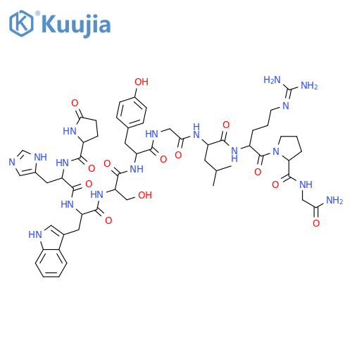 N-(1-{2-(carbamoylmethyl)carbamoylpyrrolidin-1-yl}-5-(diaminomethylidene)amino-1-oxopentan-2-yl)-2-{2-2-(3-hydroxy-2-{2-3-(1H-imidazol-5-yl)-2-(5-oxopyrrolidin-2-yl)formamidopropanamido-3-(1H-indol-3-yl)propanamido}propanamido)-3-(4-hydroxyphenyl)propanamidoacetamido}-4-methylpentanamide structure