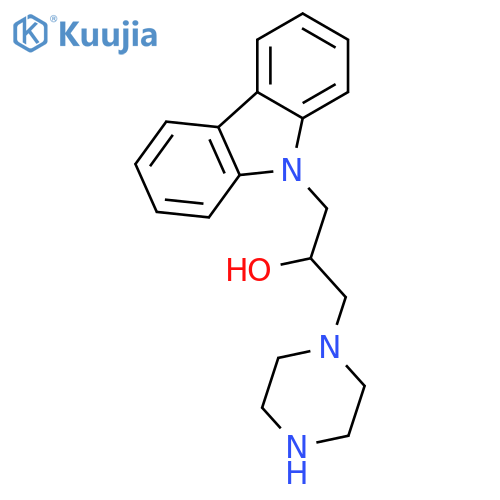 1-(3,6-dibromo-9H-carbazol-9-yl)-3-(piperazin-1-yl)propan-2-ol, bis(trifluoroacetic acid) structure