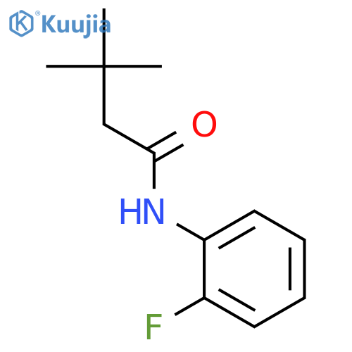 N-(2-fluorophenyl)-3,3-dimethylbutanamide structure