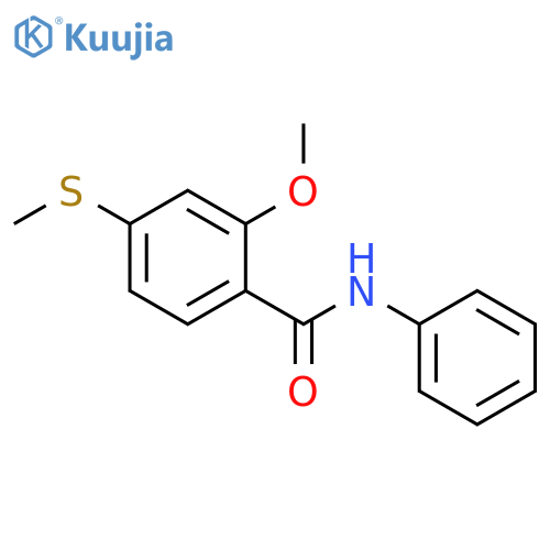 2-methoxy-4-(methylsulfanyl)-N-phenylbenzamide structure