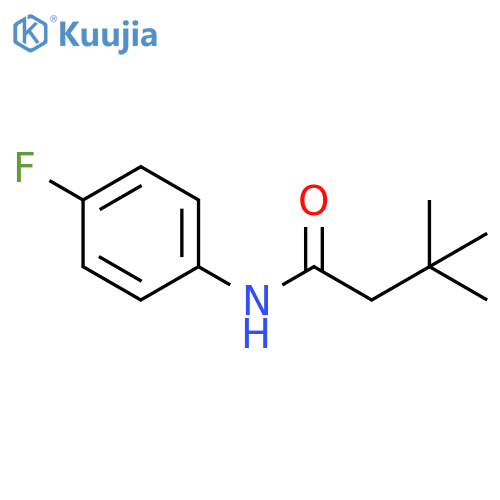 N-(4-fluorophenyl)-3,3-dimethylbutanamide structure