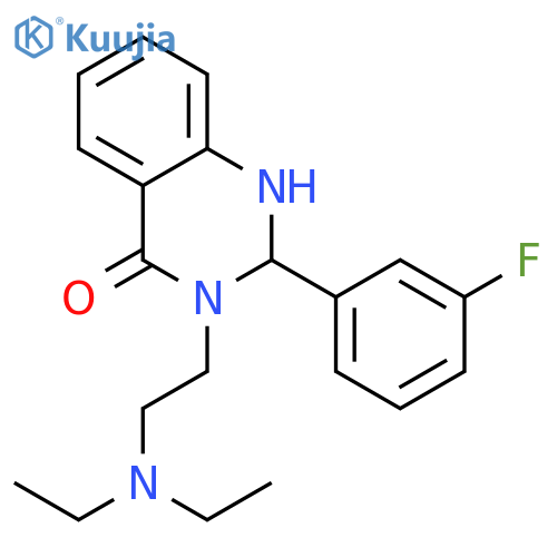 <br>3-(2-(diethylamino)ethyl)-2-(3-fluorophenyl)-2,3-dihydroquinazolin-4(1H)-on e structure