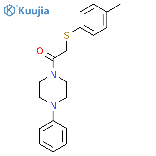 2-(4-methylphenyl)sulfanyl-1-(4-phenylpiperazin-1-yl)ethan-1-one structure