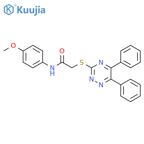 2-((5,6-Diphenyl-1,2,4-triazin-3-yl)thio)-N-(4-methoxyphenyl)acetamide structure