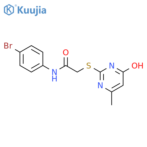 N-(4-bromophenyl)-2-((4-hydroxy-6-methylpyrimidin-2-yl)thio)acetamide structure
