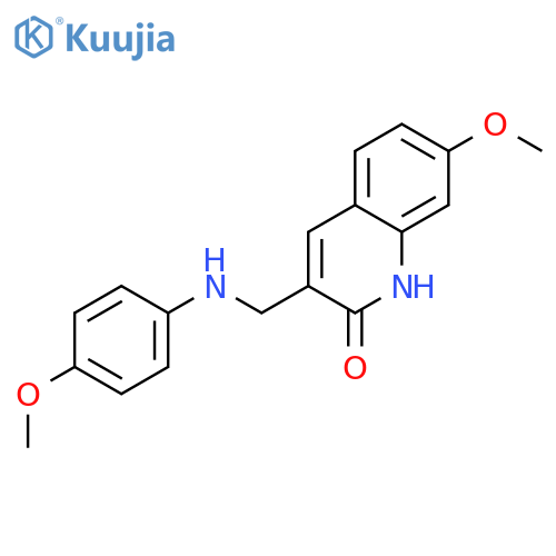 7-Methoxy-3-{(4-methoxyphenyl)amino-methyl}quinolin-2(1H)-one structure