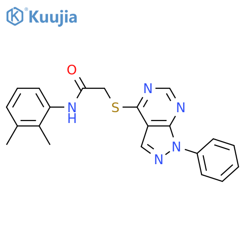 N-(2,3-dimethylphenyl)-2-({1-phenyl-1H-pyrazolo3,4-dpyrimidin-4-yl}sulfanyl)acetamide structure