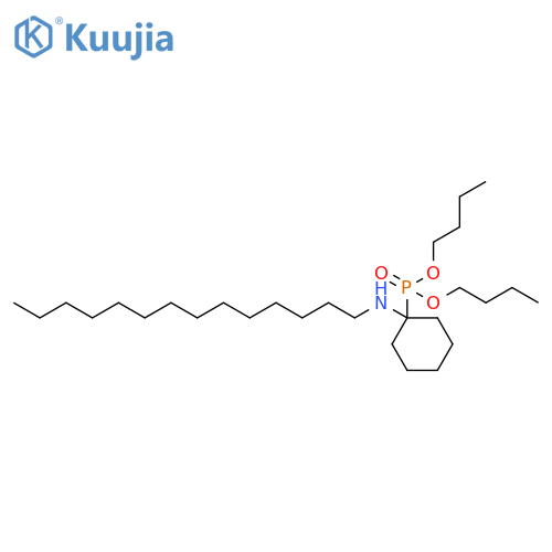 Phosphonic acid, [1-(tetradecylamino)cyclohexyl]-, dibutyl ester structure