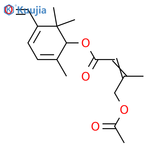 5-Hydroxy-4,6,6-trimethyl-1,3-cyclohexadiene-1-carboxaldehyde; O-(4-Acetoxy-3-methyl-2E-butenoyl) structure