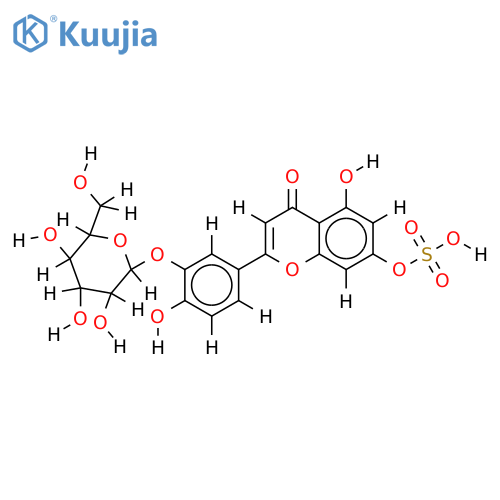 3'-O-beta-D-Glucopyranoside,7-O-Sulfate-3',4',5,7-Tetrahydroxyflavone structure