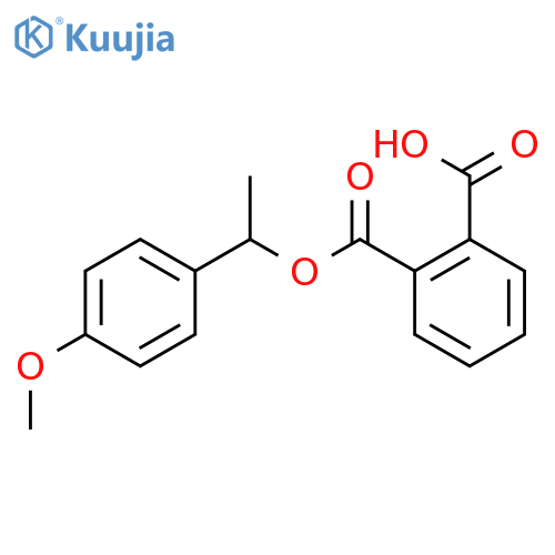 2-{[1-(4-methoxyphenyl)ethoxy]carbonyl}benzoic acid structure