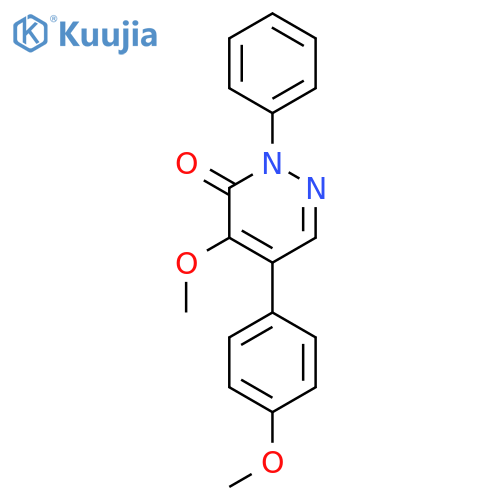 3(2H)-Pyridazinone, 4-methoxy-5-(4-methoxyphenyl)-2-phenyl- structure