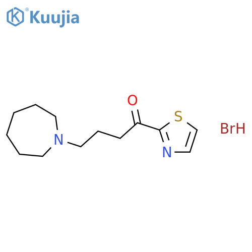 4-(azepan-1-yl)-1-(1,3-thiazol-2-yl)butan-1-one hydrobromide (1:1) structure