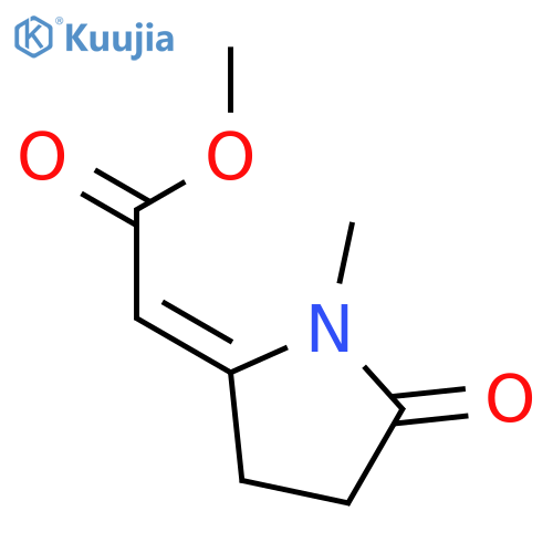 2-(1-methyl-5-oxo-2-pyrrolidinylidene)-Acetic acid methyl ester structure