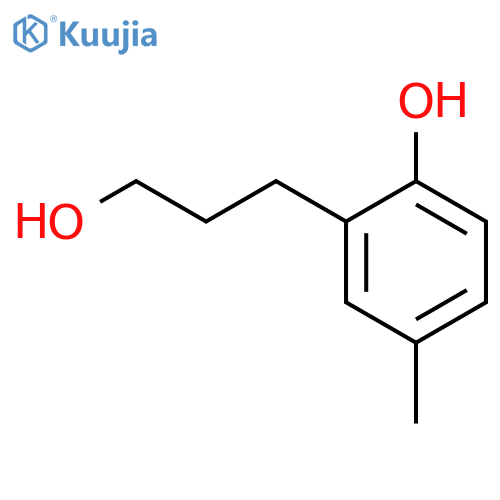 2-(3-hydroxypropyl)-4-methylphenol structure