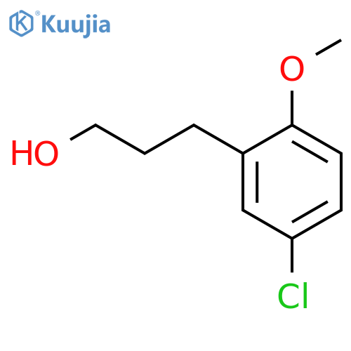 3-(5-chloro-2-methoxyphenyl)propan-1-ol structure