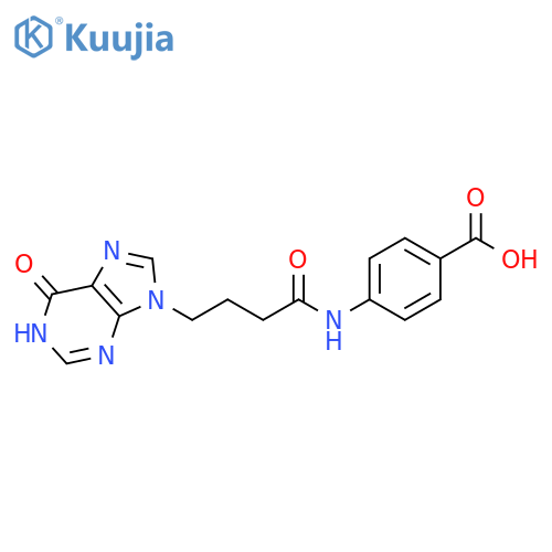 Benzoic acid,4-[[4-(1,6-dihydro-6-oxo-9H-purin-9-yl)-1-oxobutyl]amino]- structure