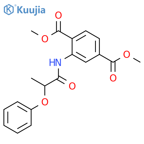 dimethyl 2-[(2-phenoxypropanoyl)amino]benzene-1,4-dicarboxylate structure