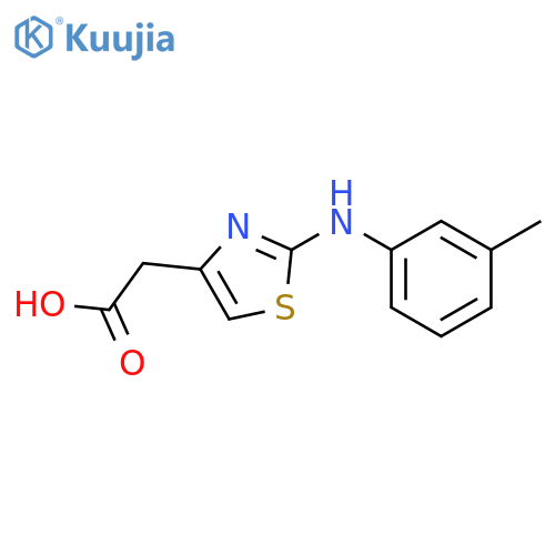 (2-m-Tolylamino-thiazol-4-yl)-acetic acid structure