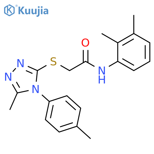 Acetamide,N-(2,3-dimethylphenyl)-2-[[5-methyl-4-(4-methylphenyl)-4H-1,2,4-triazol-3-yl]thio]- structure
