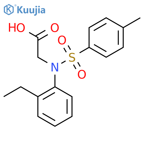 N-(2-Ethylphenyl)-N-(4-methylphenyl)sulfonylglycine structure