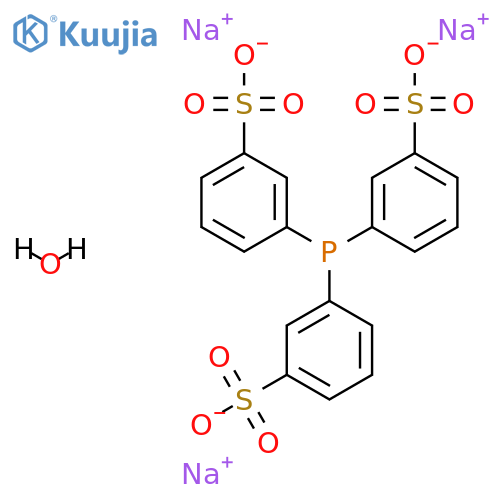 Sodium 3,3',3''-phosphinetriyltribenzenesulfonate hydrate structure