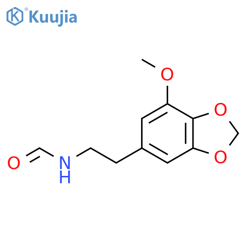 N-[2-(3-methoxy-4,5-methylenedioxyphenyl)ethyl]formamide structure