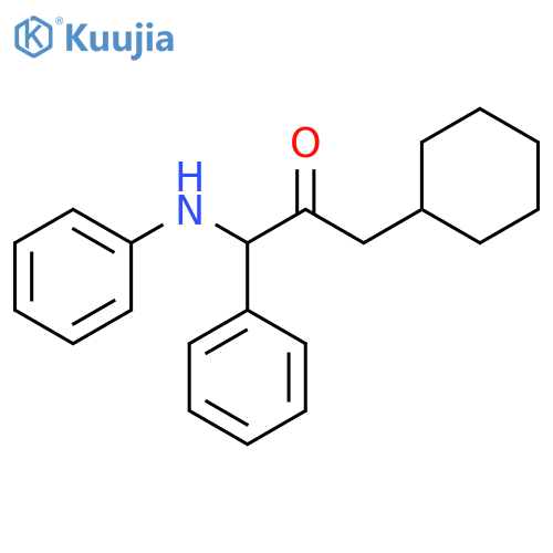 2-Propanone, 3-cyclohexyl-1-phenyl-1-(phenylamino)- structure