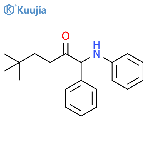 2-Hexanone, 5,5-dimethyl-1-phenyl-1-(phenylamino)- structure