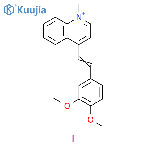 Quinolinium, 4-[2-(3,4-dimethoxyphenyl)ethenyl]-1-methyl-, iodide structure